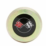 New Horn Button White Upper Left Side Corner Flag Trim Parts Fits Corvette 5073C. Fixed Price $119.54.