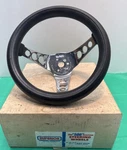 Nos 10 Vintage Superior 3 Spoke Steering Wheel Deep Dish Vinyl Sponge New Black. Fixed Price $175.00.