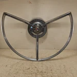 Used 1959 Ford Complete Steering Wheel Horn Chrome Fomoco 2701133. Fixed Price $49.80.
