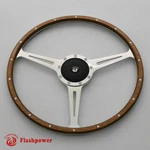 14" Classic Riveted Wood Grain Steering Wheel Restoration Mgb Midget W/horn. Fixed Price $166.00.