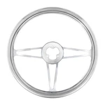 United Pacific 88171 Steering Wheel, 18", Chrome Aluminum "3-SPOKE", Style. Fixed Price $549.21.