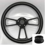 14" Billet Steering Wheel (black Wrap, Horn Button, Hub Adapter B01). Fixed Price $184.87.
