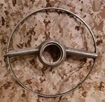 1951-1955 Nash Ambassador Chrome Steering Wheel Horn Oem. Fixed Price $85.00.