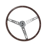 Steering Wheel Deluxe Woodgrain Only For 1967 Mustang. Fixed Price $329.95.