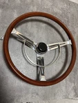FLAT4 Wood Steering Wheel Horn. Fixed Price $648.07.
