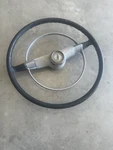 1951-52 18" Chevrolet Steering Wheel With Horn Gold Chief Center. Fixed Price $300.99.