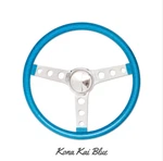 13.5" Mooneyes 3-SPOKE Chrome Steering Wheel Kona Blue Flake Grip GS250CMKB. Fixed Price $159.99.