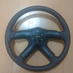 Momo Steering Wheel M36 4 Spoke Black Leather Red Stitch Kba 70135 Made Italy. Fixed Price $286.33.