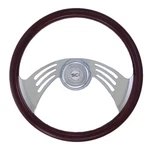 Wood Steering Wheel 2 Spoke Pinion Flight 18" For Western Star, Peterbilt........ Fixed Price $233.33.