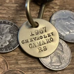 1967 Chevrolet Camaro Rs Rally Sport Brass Key Fob. Fixed Price $16.95.
